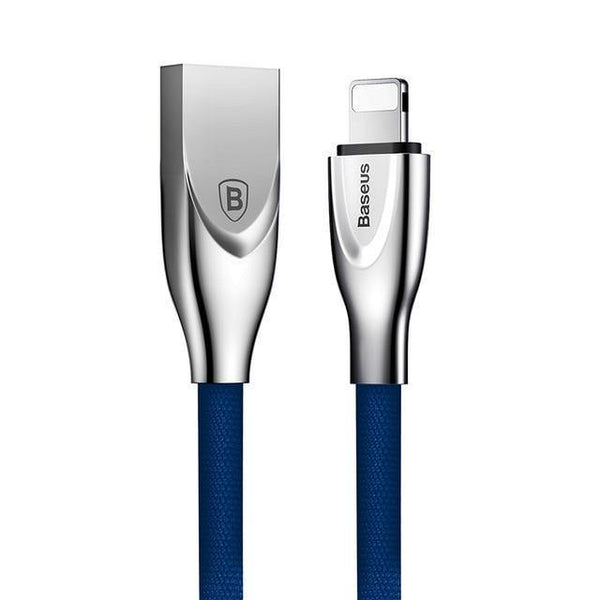 Planet Gates Blue / 100cm Baseus Zinc Alloy USB Cable For iPhone Xs Max Xr X 8 7 6 6s Plus 5 5s se Mobile Phone Cable Fast Data Charging Charger Cable