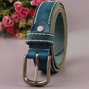 Planet Gates Blue / 100cm CUKUP Ladies Quality Pure Cow Cowhide Leather Belts Pin Buckle Casual Styles Jeans Genuine Belts for Women 2.4cm Width NCK374