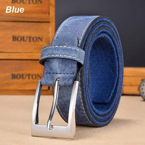 Denim Belt For Jeans Men Casual Canvas Designer Belts High Quality 3.5 CM Width Patchwork Strap Drop Shipping