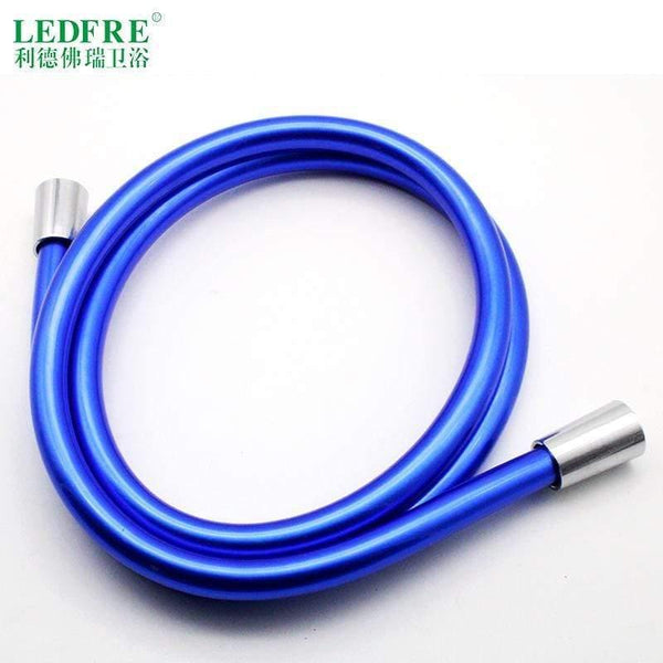 LEDFRE PVC Shower Hose Silver PVC Hose Plumbing Flexible Hose For Bathroom Handheld Showerhead F1/2*F1/2 For 16" 40" 60" 80"