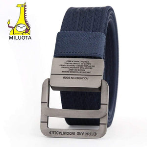 Military Equipment Tactical Belt Man Double Ring Buckle Thicken Canvas Belts for Men Waistband