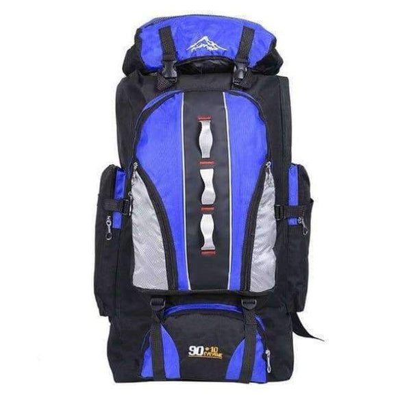 Planet Gates blue 100L Outdoors Sports Bags Waterproof Nylon Backpack Women Men Hiking Camping Climbing Fishing Rucksack Bag XA769A
