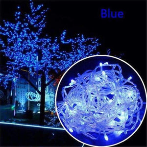 Planet Gates Blue / 100M 600Leds 220V EU Christmas Lights 5M 10M 20M 30M 50M 100M Led String 8 Function Christmas Lights 8 Colors For Wedding Party Holiday Lights