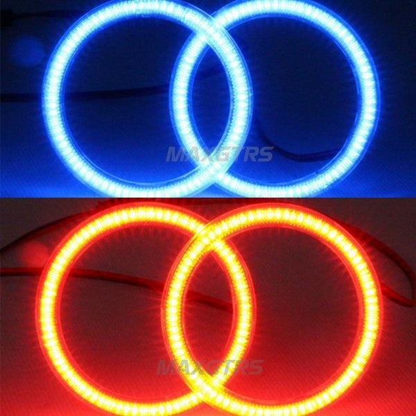 Planet Gates Blue / 100mm 2x 60 70 80 85 90 95mm COB Angel Eye LED Motorcycle Car Light Halo Rings Auto Headlight Fog Car LED Lighting DRL