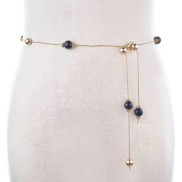 Planet Gates Blue / 105cm Hongmioo 2017 Luxury Imitation Pearl Chain Belts For Women Gold Plated Designer Belt Metal Belly Waist Belt Ceinture Femme
