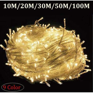 Planet Gates blue / 10m 100led Waterproof Outdoor Home 10M 20M 30M 50M 100M LED Fairy String Lights Christmas Party Wedding Holiday Decoration Garland light