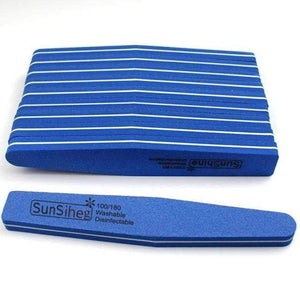 Planet Gates blue 10pcs/lot Rhombus Double Side Nail files buffer 100/180 Polishing Grinding Manicure Pedicure Nail Buffers File Tools