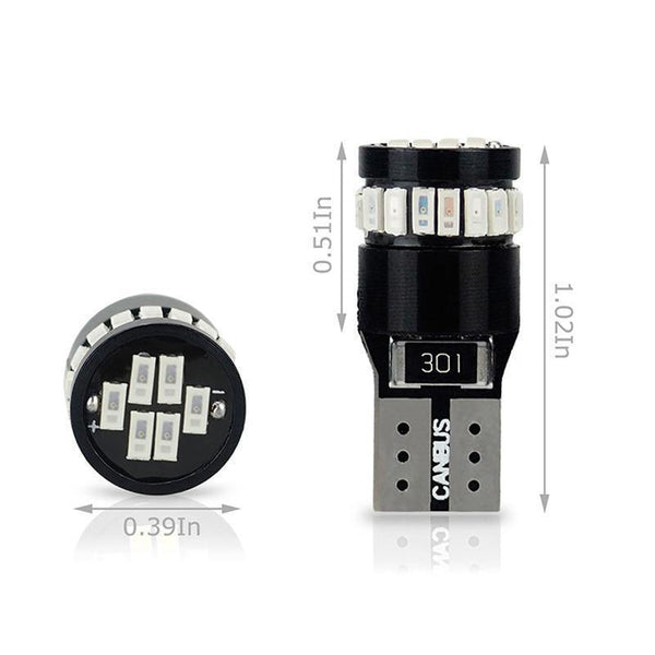 Planet Gates Blue 10x T10 LED W5W LED Canbus Auto Lamp 12V 3014 24SMD Car Interior Light 194 168 Lights Bulb White Blue Red Yellow No Error