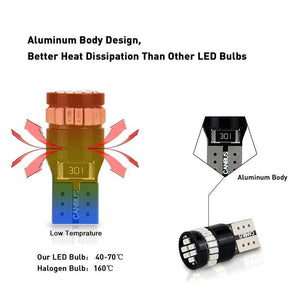 Planet Gates Blue 10x T10 LED W5W LED Canbus Auto Lamp 12V 3014 24SMD Car Interior Light 194 168 Lights Bulb White Blue Red Yellow No Error