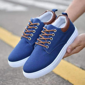 Planet Gates Blue / 11 REETENE New Arrival Spring Summer Comfortable Casual Shoes Mens Canvas Shoes For Men Lace-Up Brand Fashion Flat Loafers Shoe