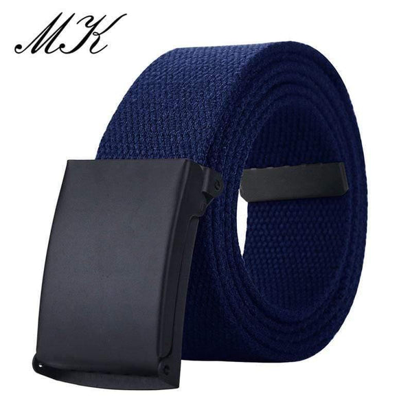 Canvas Belts For Men Military Tactical Male Strap Metal Slider Buckle Men Belts For Jeans Pants