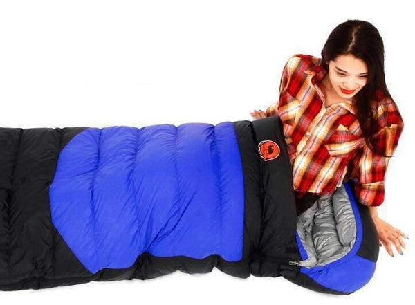 Planet Gates blue 1500g Ultralight goose down envelope sleeping bag sofa inflate bag hiking camping Hiking Camping Equipment