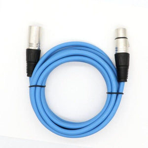 Planet Gates Blue / 15m Balanced XLR Cable 3 Pin Male to Female Snake Cord Professional Microphone Cable for Recording,Mixing,Amplifier