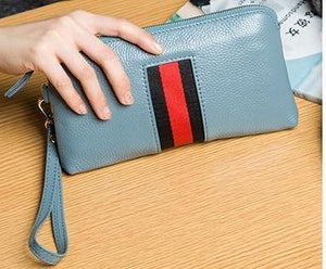 Planet Gates Blue 1606 Women Brand Design Portefeuille femme Genuine Leather Clutch Women Wallets  6 Colors   Fashion Long Carteira Feminina