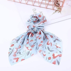 Chiffon Ribbons Hairband Elastic Hair Rope Hair Tie Floral Scrunchie Women Ponytail Holder Rubber Headbands Accessories