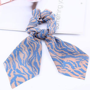 Chiffon Ribbons Hairband Elastic Hair Rope Hair Tie Floral Scrunchie Women Ponytail Holder Rubber Headbands Accessories