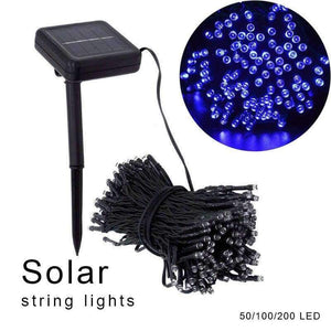 Planet Gates Blue / 17M 100LED Woodpow F5 100-200LED Solar String Lights Christmas Tree Fairy Lamp Xmas Holiday Waterproof Garden Courtyard Decoration Lights