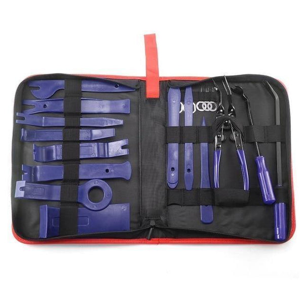 Planet Gates Blue 19pcs Auto Car Radio Car Door Panel Trim Removal Tool Audio Radio for Installation and Remover Strong Nylon Pry Tool Kit