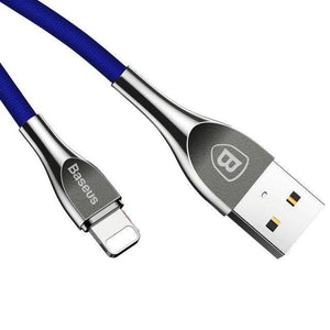 Planet Gates Blue / 1m Baseus Zinc Alloy USB Cable 2A Fast Data Charging Charger Cable For iPhone XS Max XR X 8 7 6 6s 5 5s se iPad Mobile Phone Cables