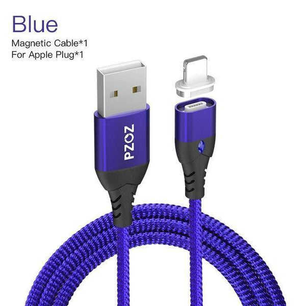Planet Gates Blue 1m For Apple / 1m PZOZ 5A Magnetic Cable Micro usb Type C Super Fast Charging Phone Microusb Type-C Magnet Charger usb c For iphone huawei xiaomi