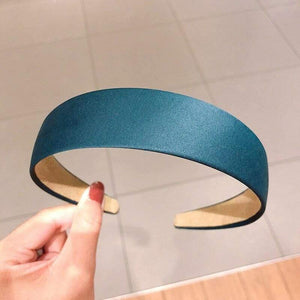 1PC Plastic Fashion Canvas Wide Headband Hair Band Headwear Bezel Hair Accessories For Woman Satin Covered Resin Hairbands