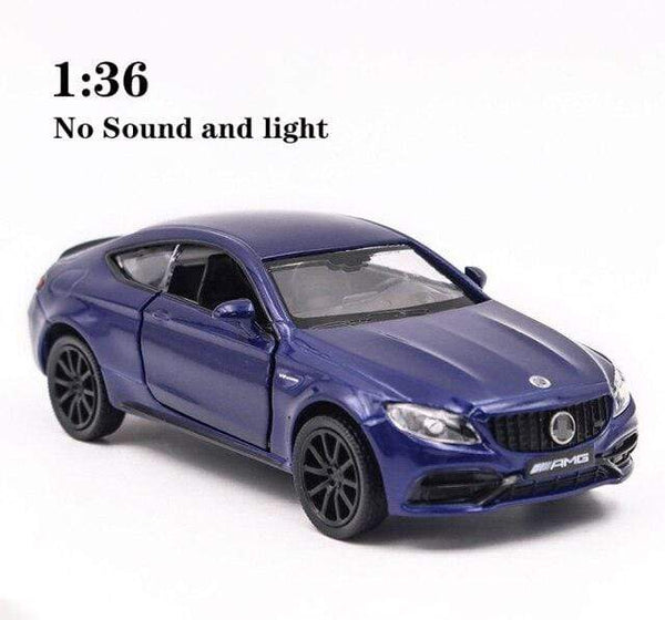 Planet Gates Blue 2 1:32 AMGC63S C63S Coupe Alloy Car Model Diecasts & Toy Vehicle Metal Car Model Collection High Simulation Sound Light Kids Gift