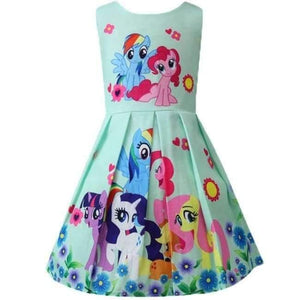 Planet Gates Blue 2 / 2T Baby Summer Princess Little Pony Rainbow Dresses For Girls Halloween Birthday Party Vestidos Dress Children Clothing