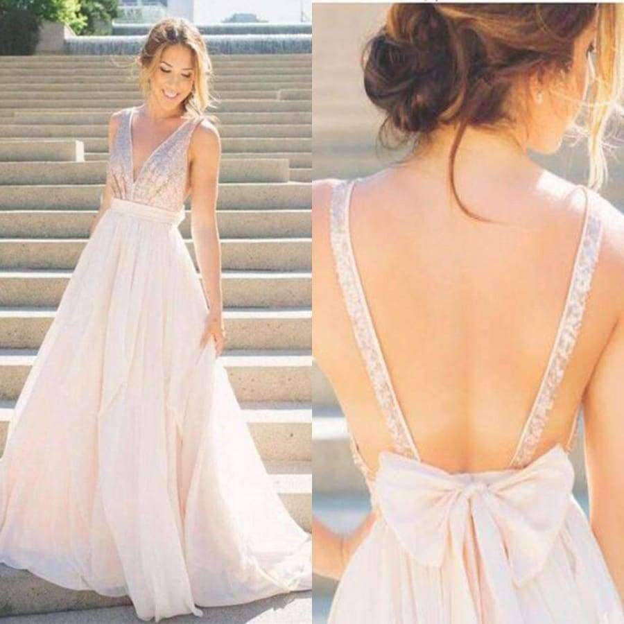 Planet Gates Blue / 2 Backless Summer Wedding Party Gowns 2018 A Line Sequined Top Floor Length Long Cheap Bridesmaid Dress Vestido De Fiesta