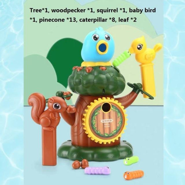 Planet Gates Blue 2 Family Toys Woodpecker Magnetic Catch the Worm Animal Feeding Game Small Birds Children Educate Fishing Toys Set Kids Gift Kit