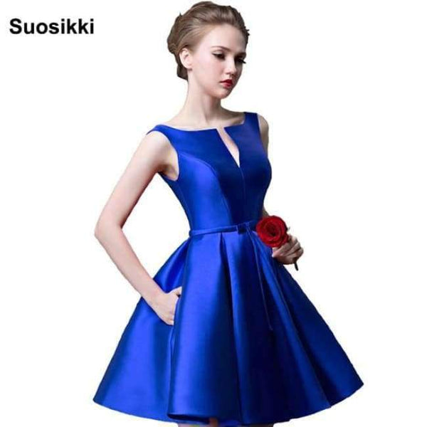 Planet Gates Blue / 2 New fashion fuchsia vestido de noiva short design Champange color lace up bridal party cocktail dress