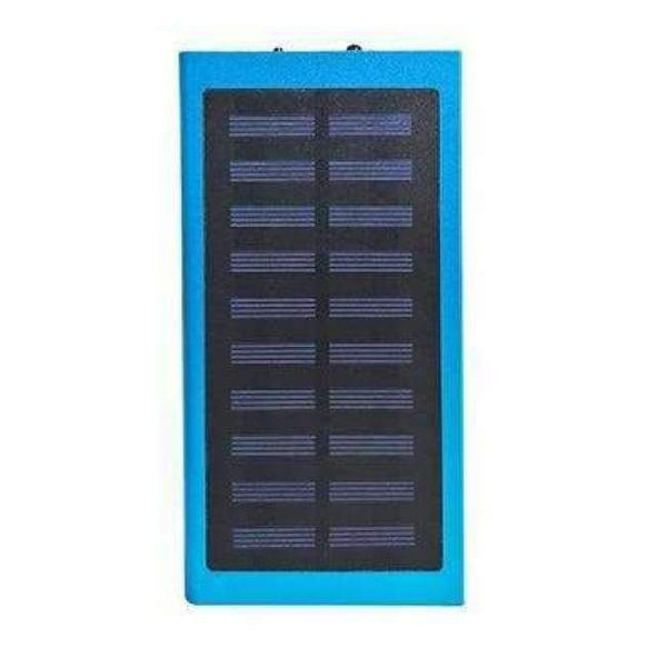 Planet Gates Blue 20000mAh Solar Power Bank External Battery quick charge Dual USB Powerbank Portable Mobile phone Charger for iPhone 8 X Xiaomi