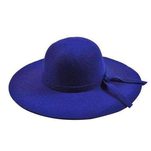 Planet Gates Blue 2018 New Pillbox Hat Women's Wide Brim Felt Bowler Fedora Hat Floppy Sun Bowknot Cloche Cap Women's Large Hat 10 Colors outdoor