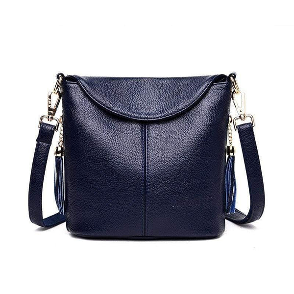 Elegant Female Shoulder Bags Ladies High Quality Leather Crossbody Bag Soft Solid Color