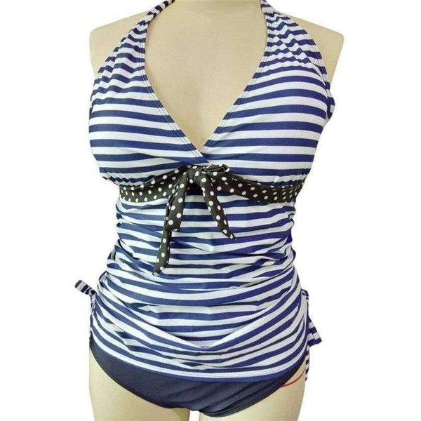 Planet Gates Blue / 22 Women's Swimwear Sexy Maternity Swimwear Pregnant Stripe Dot Bowknot Swimsuit Plus Size Beach wear Pregnant Suit JE14#F