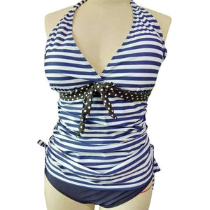 Planet Gates Blue / 22 Women's Swimwear Sexy Maternity Swimwear Pregnant Stripe Dot Bowknot Swimsuit Plus Size Beach wear Pregnant Suit JE14#F