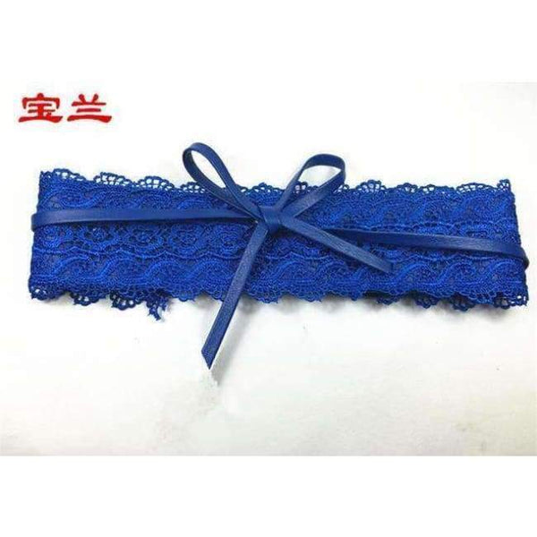 Planet Gates blue / 220cm Belt For Women Dress Bowknot Faux Leather Lace Wide Belt Self Tie Obi Cinch Waist Band Boho Belt Cinto Fashion Belt  Feminino