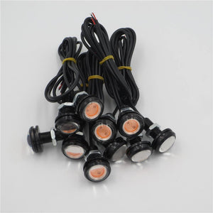 Planet Gates Blue / 23MM / 12V 10pcs 9W 12V 24V 18MM 23MM LED Eagle Eye Light Car Fog DRL Daytime Reverse Parking Signal Yellow Amber Blue White Red