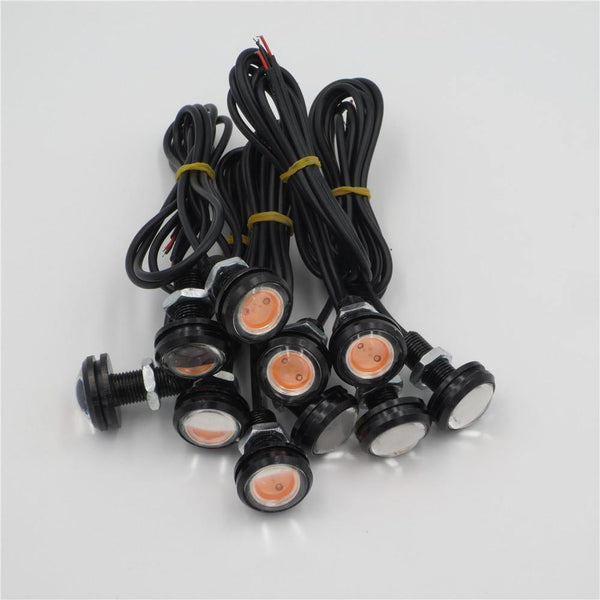 Planet Gates Blue / 23MM / 12V 10pcs 9W 12V 24V 18MM 23MM LED Eagle Eye Light Car Fog DRL Daytime Reverse Parking Signal Yellow Amber Blue White Red