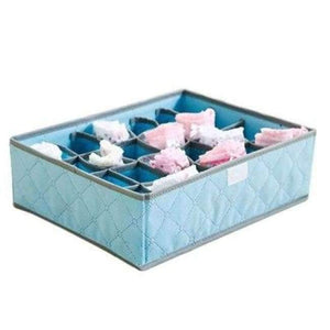 Planet Gates blue 24 grids Underwear organization Non-woven foldable storage box for bra socks underwear storage various grid home organizer
