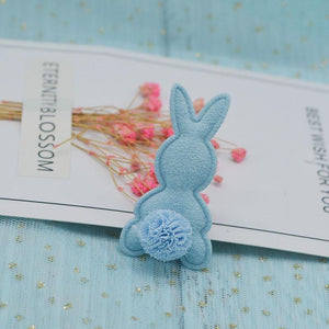 Planet Gates blue 24pcs/lot 2.8*5cm Felt Rabbit Pads Patches Appliques For Craft Clothes Sewing Supplies DIY Hair Clip Accessories
