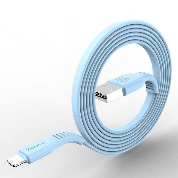 Planet Gates Blue / 25cm Baseus Flat USB Cable For iPhone XS Max XR X 8 7 6 6s Plus 5 5s se iPad Mini Fast Data Charging Charger Cord Mobile Phone Cable