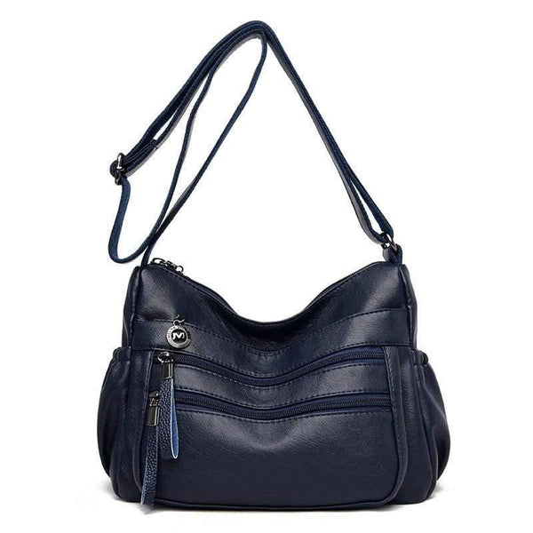 Quality Soft Leather Luxury Handbags Women Bags Designer Double Zippers Shoulder Crossbody