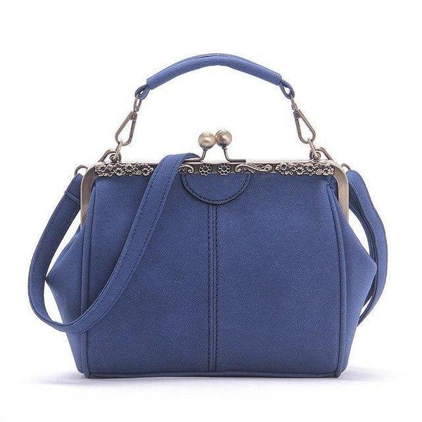 Planet Gates Blue / 28X11X20CM Vintage Shoulder Bags Women Matte Pu Leather Clip Women Messenger Bag Small Brand Designer Female Handbag Ladies Sac