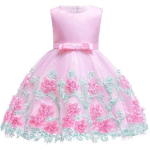 Planet Gates blue / 2T Baby Girl embroidery Silk Princess Dress for Wedding party Kids  Dresses for Toddler Girl Children Fashion Christmas Clothing