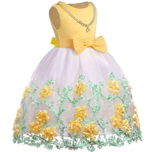 Planet Gates blue / 2T Baby Girl embroidery Silk Princess Dress for Wedding party Kids  Dresses for Toddler Girl Children Fashion Christmas Clothing