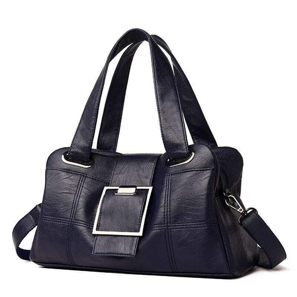 Vintage Plaid Women Leather Handbags Soft Leather Female Crossbody Shoulder Bags Designer Ladies