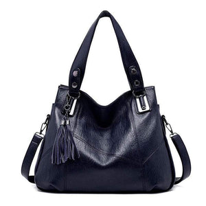 Women Handbag Genuine Leather Tote Bags Tassel Luxury Women Shoulder Bags Ladies Leather