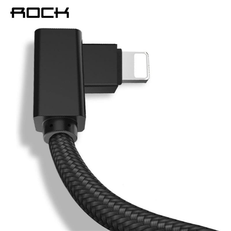 Planet Gates Blue / 30cm ROCK Phone Cable for iPhone X 8 7 6 5 Plus 90 Degree Right Angle 2.1A Fast Charger L Bending Design Cord for iPad 2 3 4 Air Pro