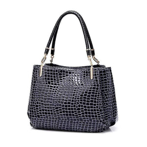 Luxury Crocodile Handbag Women Retro Three-pocket Large Shoulder Bag Female High Quality
