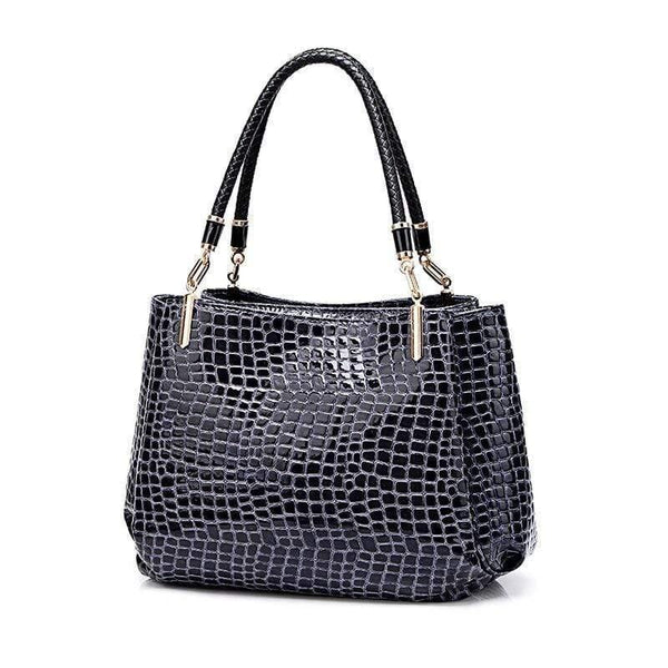 Luxury Crocodile Handbag Women Retro Three-pocket Large Shoulder Bag Female High Quality